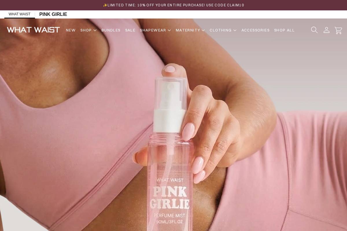 whatwaist.com homepage screenshot