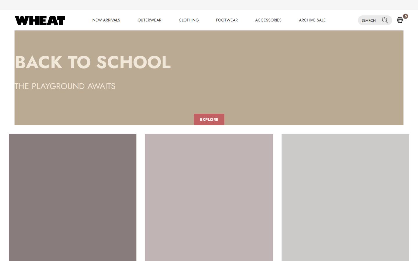 Wheat homepage screenshot
