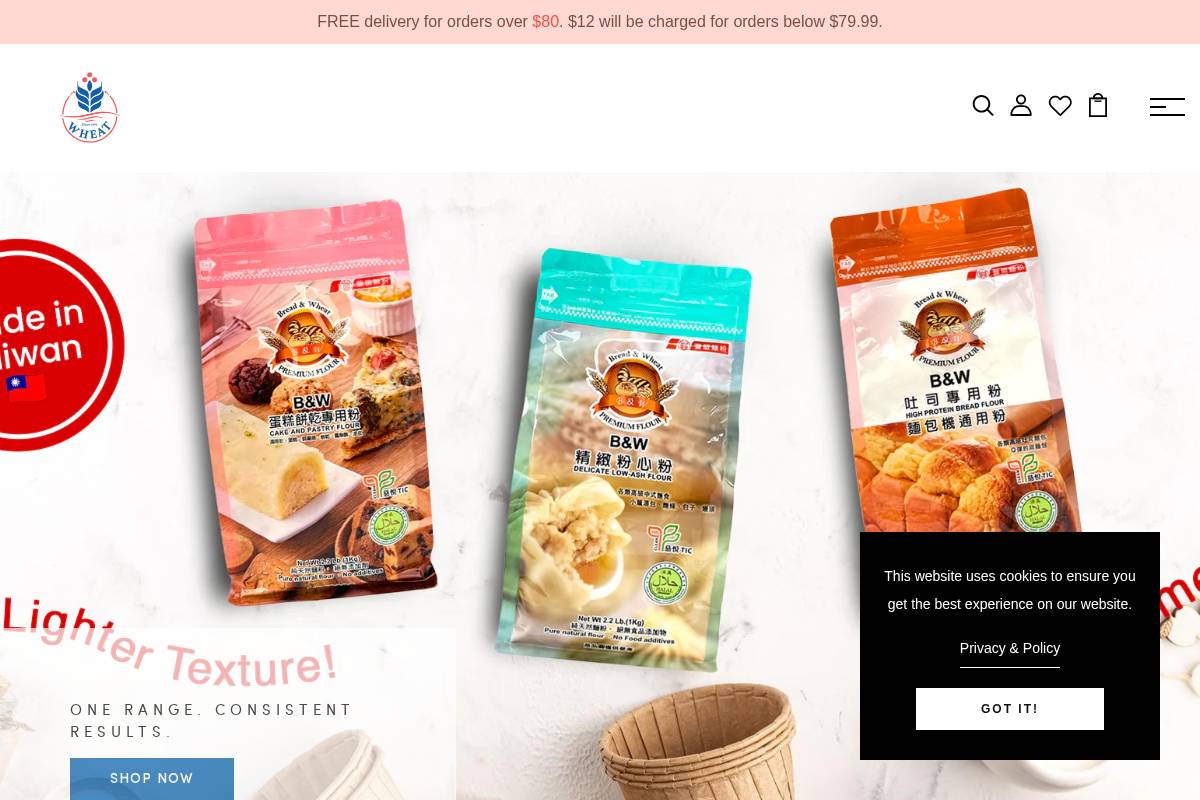 wheatsg.com homepage screenshot