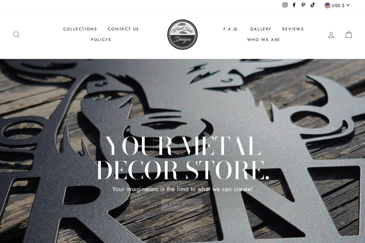 wheatstatedesigns.com homepage screenshot