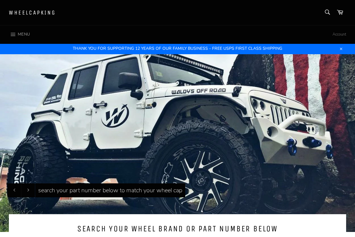 Wheelcapking homepage screenshot