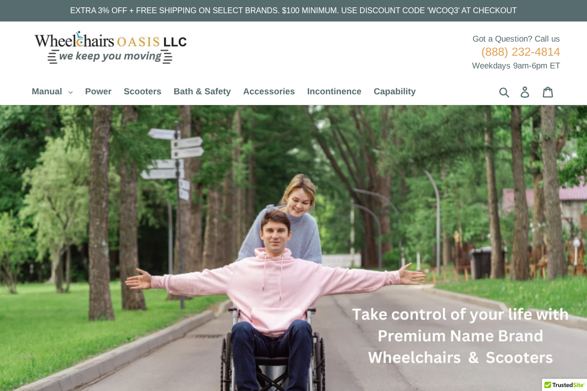 wheelchairsoasis.com homepage screenshot