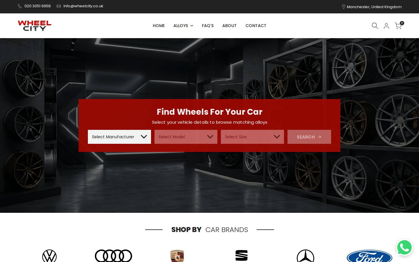 Wheelcity homepage screenshot