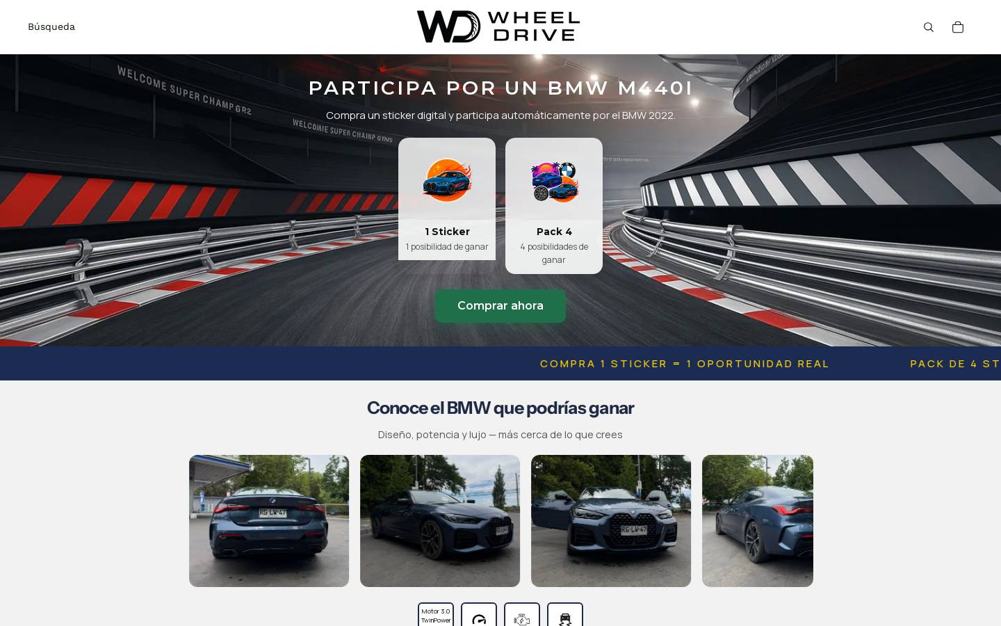 wheeldrivechile.com homepage screenshot