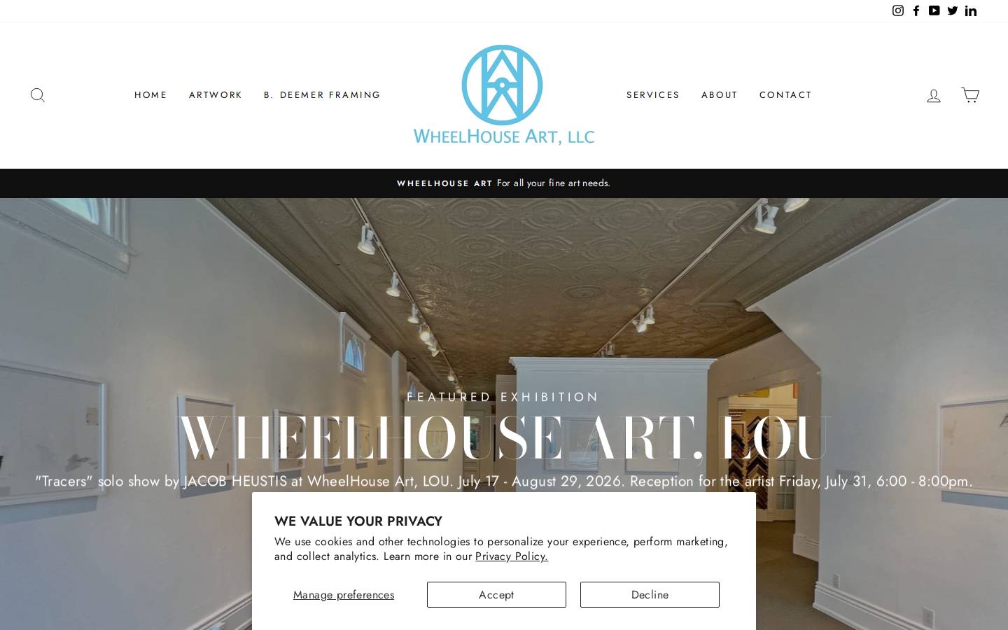 Wheelhouse homepage screenshot