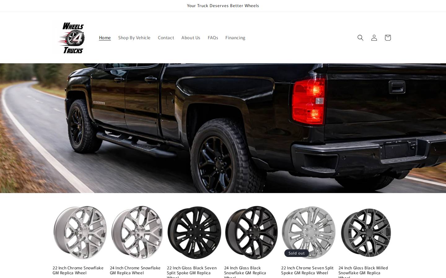 wheels4trucks.com homepage screenshot