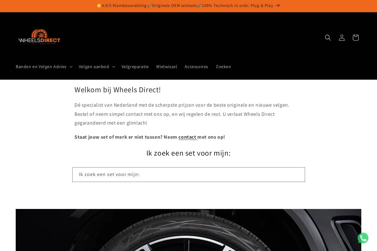 wheelsdirect.nl homepage screenshot