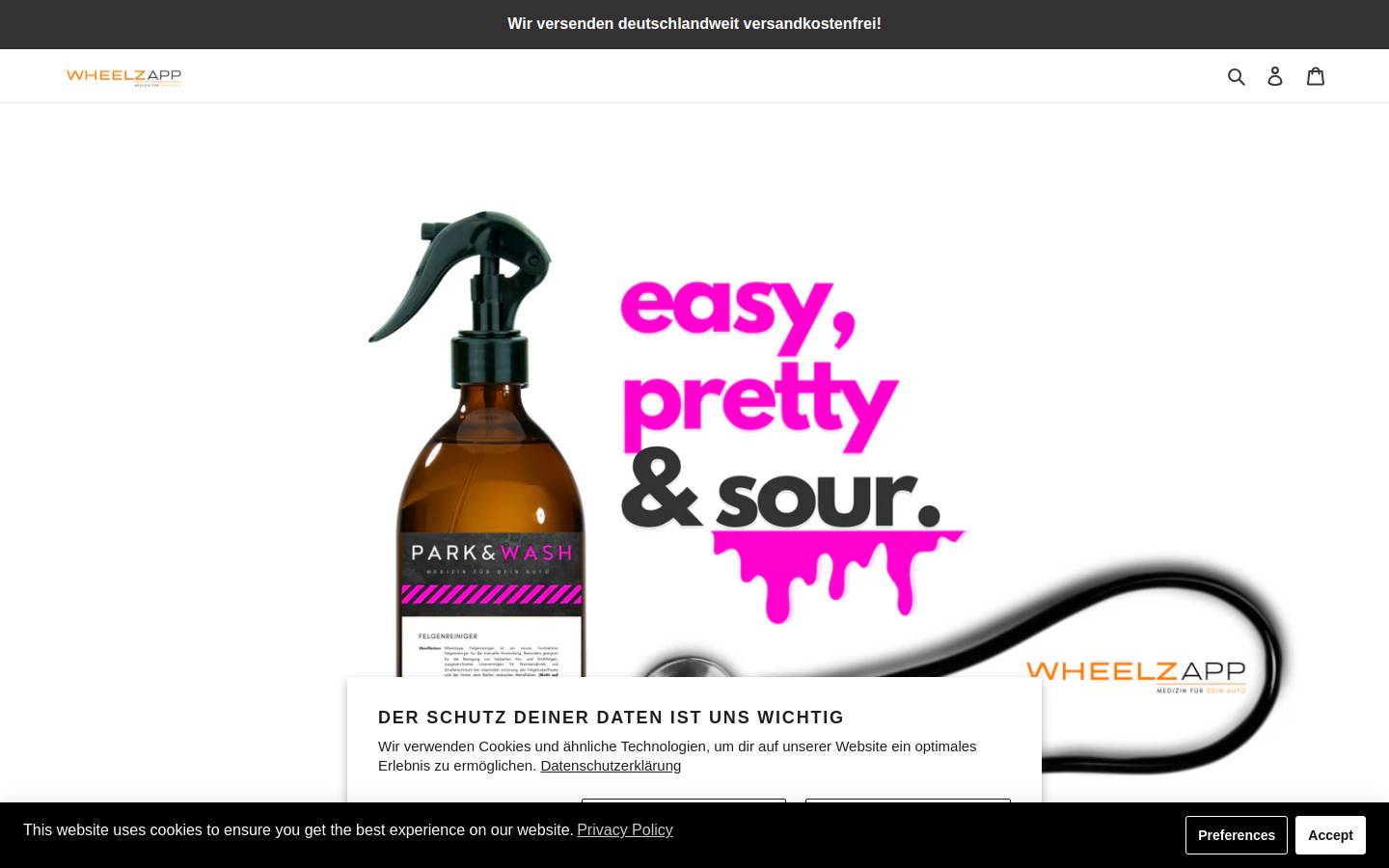 wheelzapp.de homepage screenshot