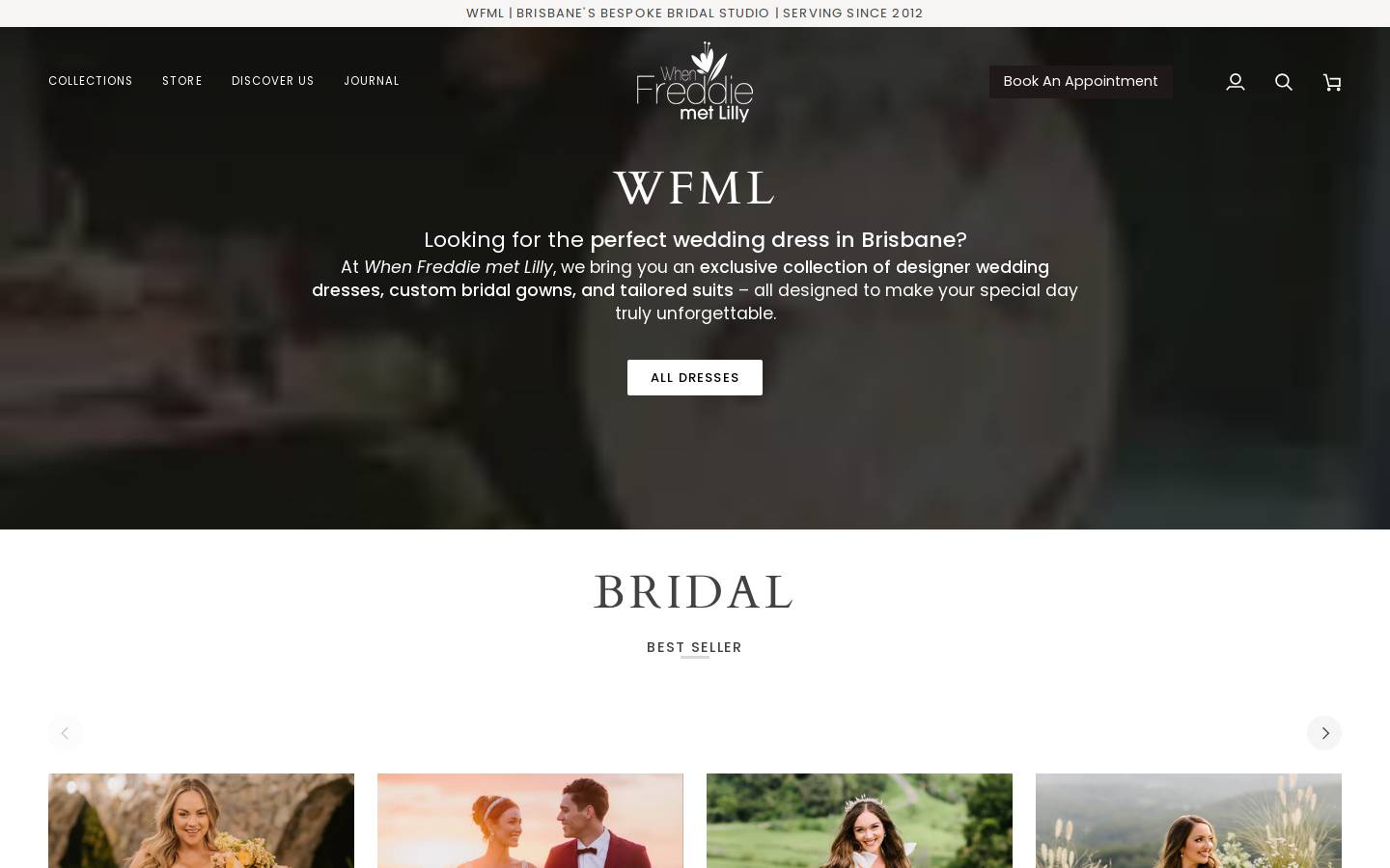 whenfreddiemetlilly.com.au homepage screenshot