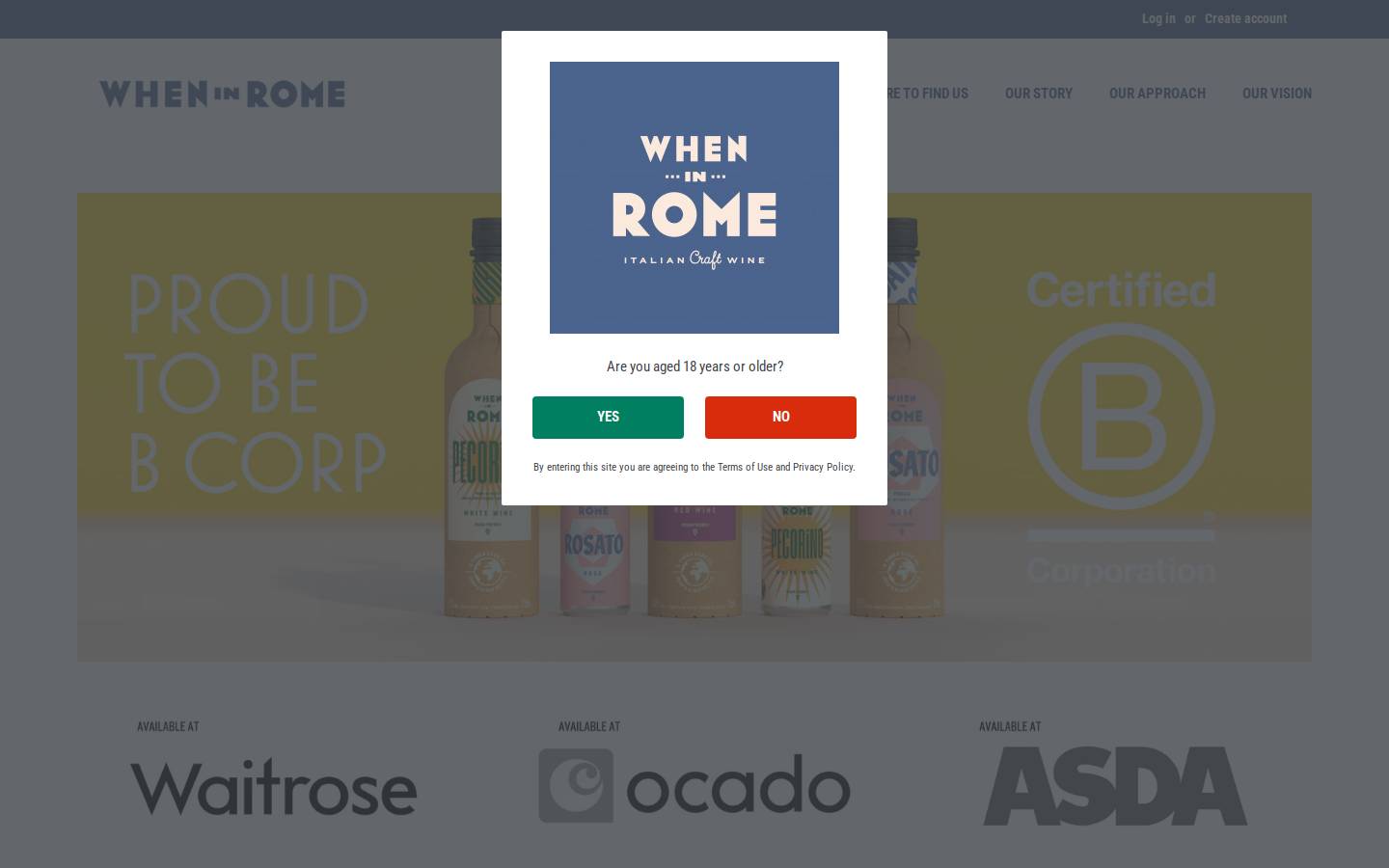 When in Rome homepage screenshot