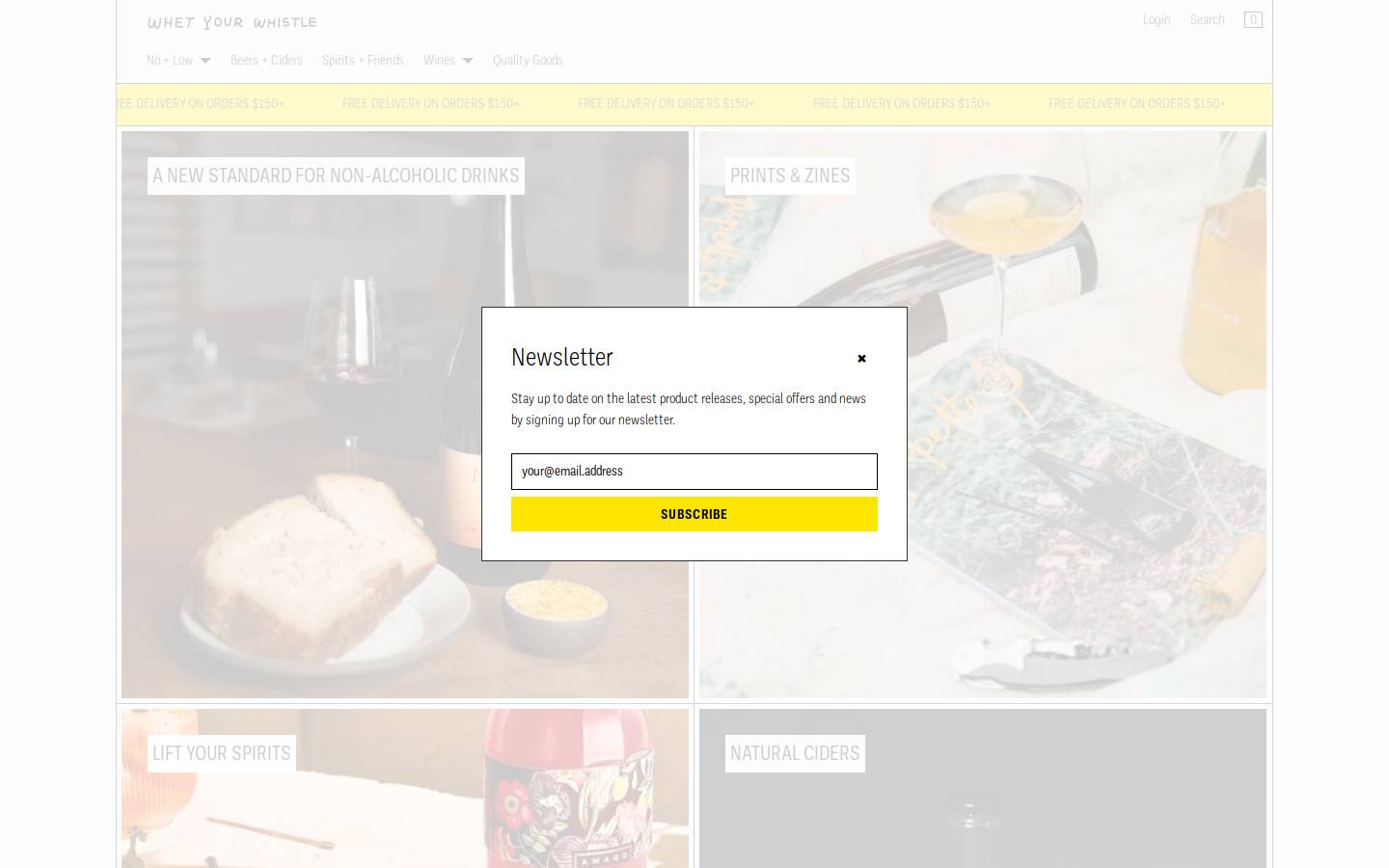 whetyourwhistle.com homepage screenshot