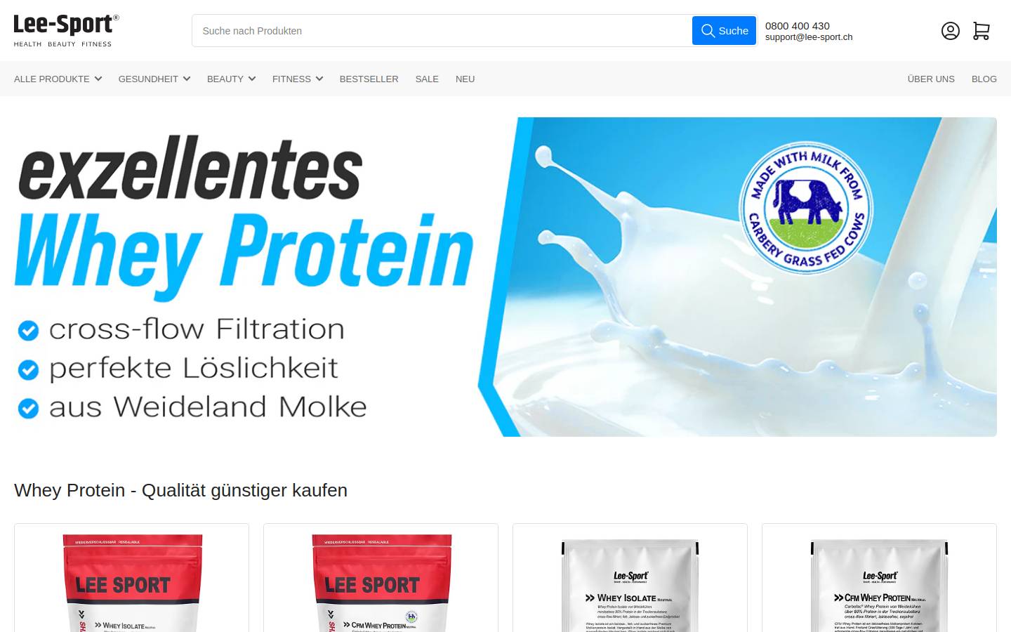 Lee-Sport homepage screenshot