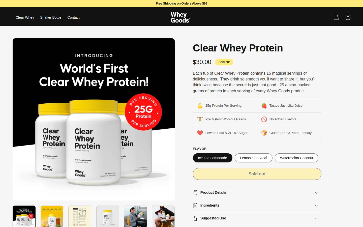 wheygoods.com homepage screenshot
