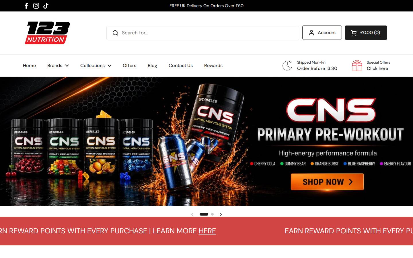 wheyproteins.co.uk homepage screenshot