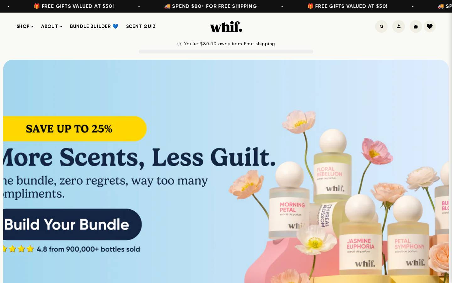 whif. homepage screenshot