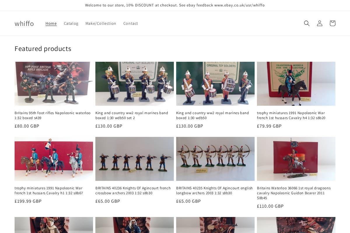 whiffo.shop homepage screenshot