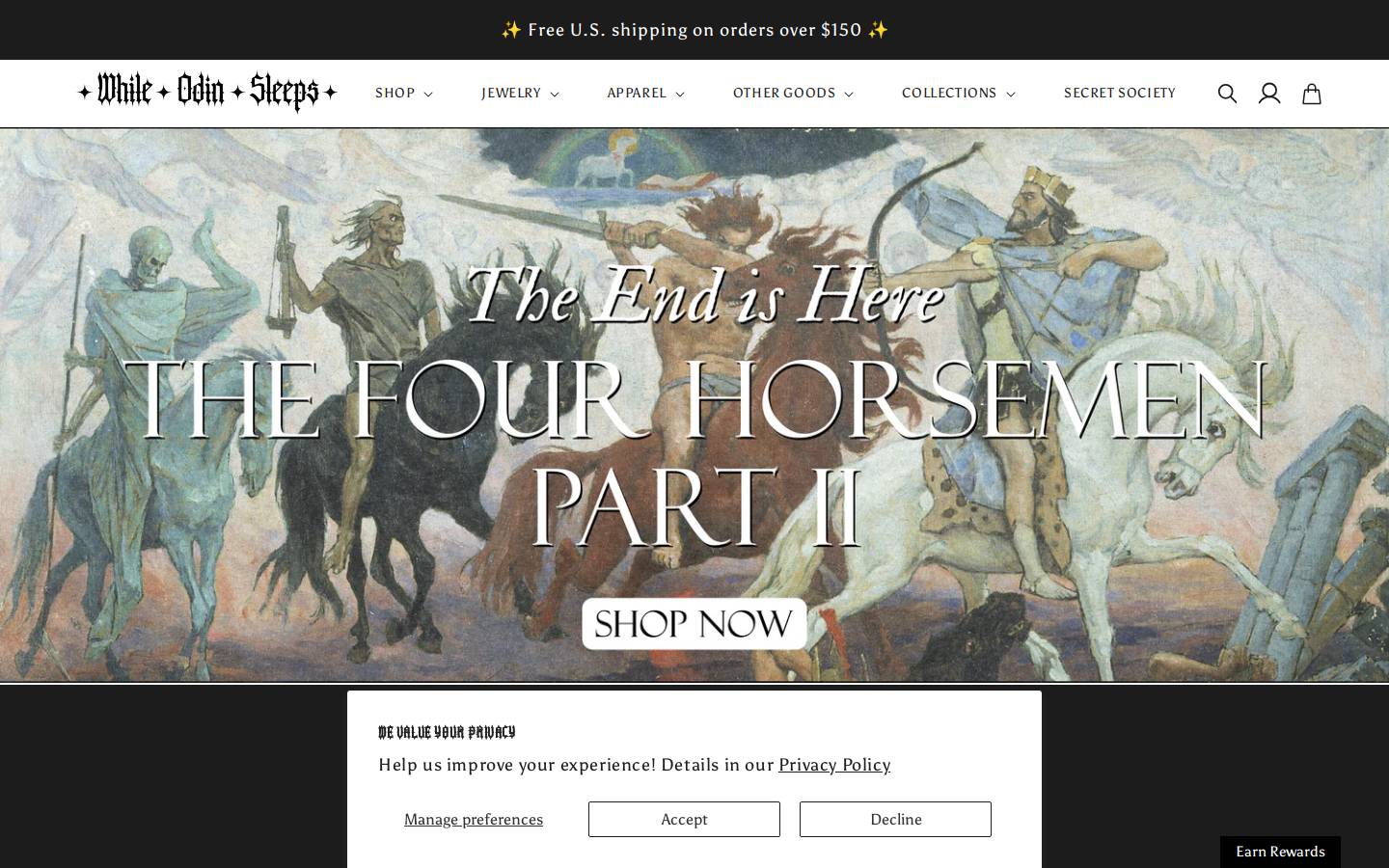 whileodinsleeps.com homepage screenshot