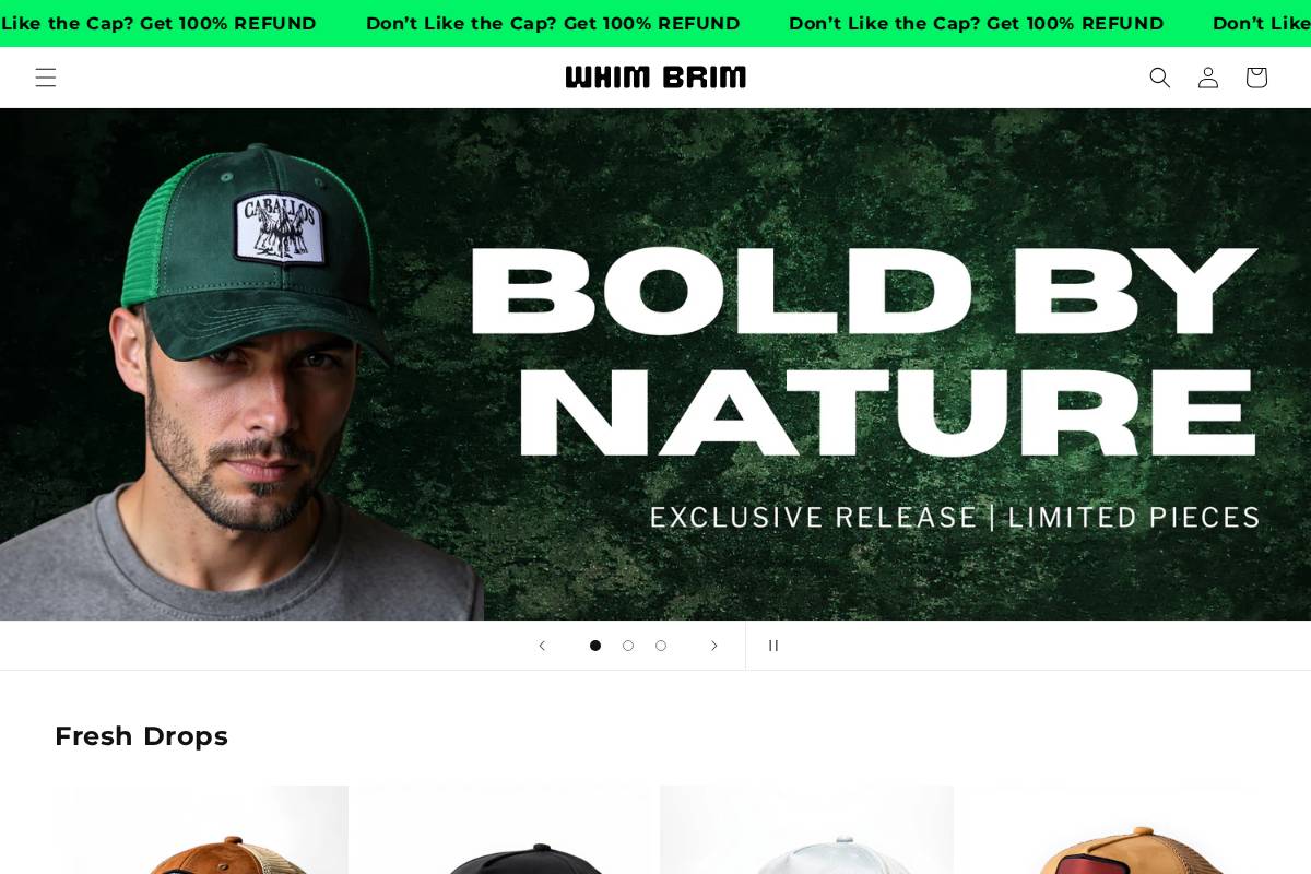 whimbrim.com homepage screenshot