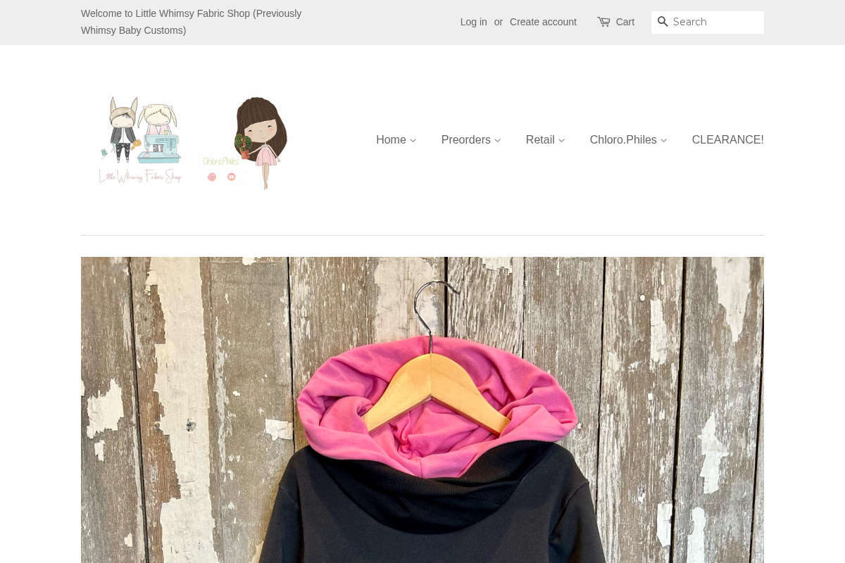 Whimsy Baby Customs homepage screenshot