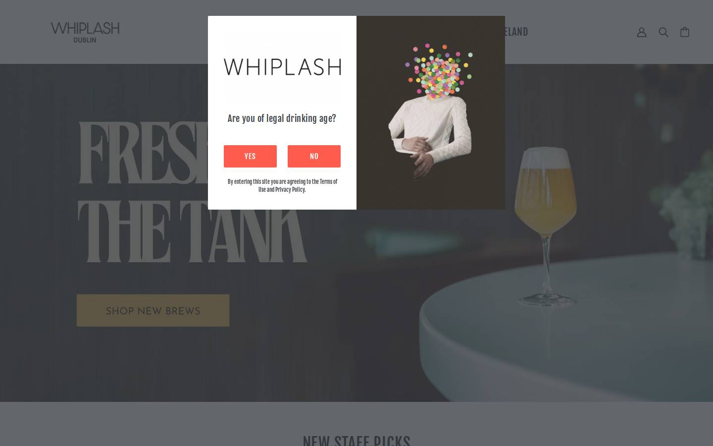 whiplashbeer.com homepage screenshot