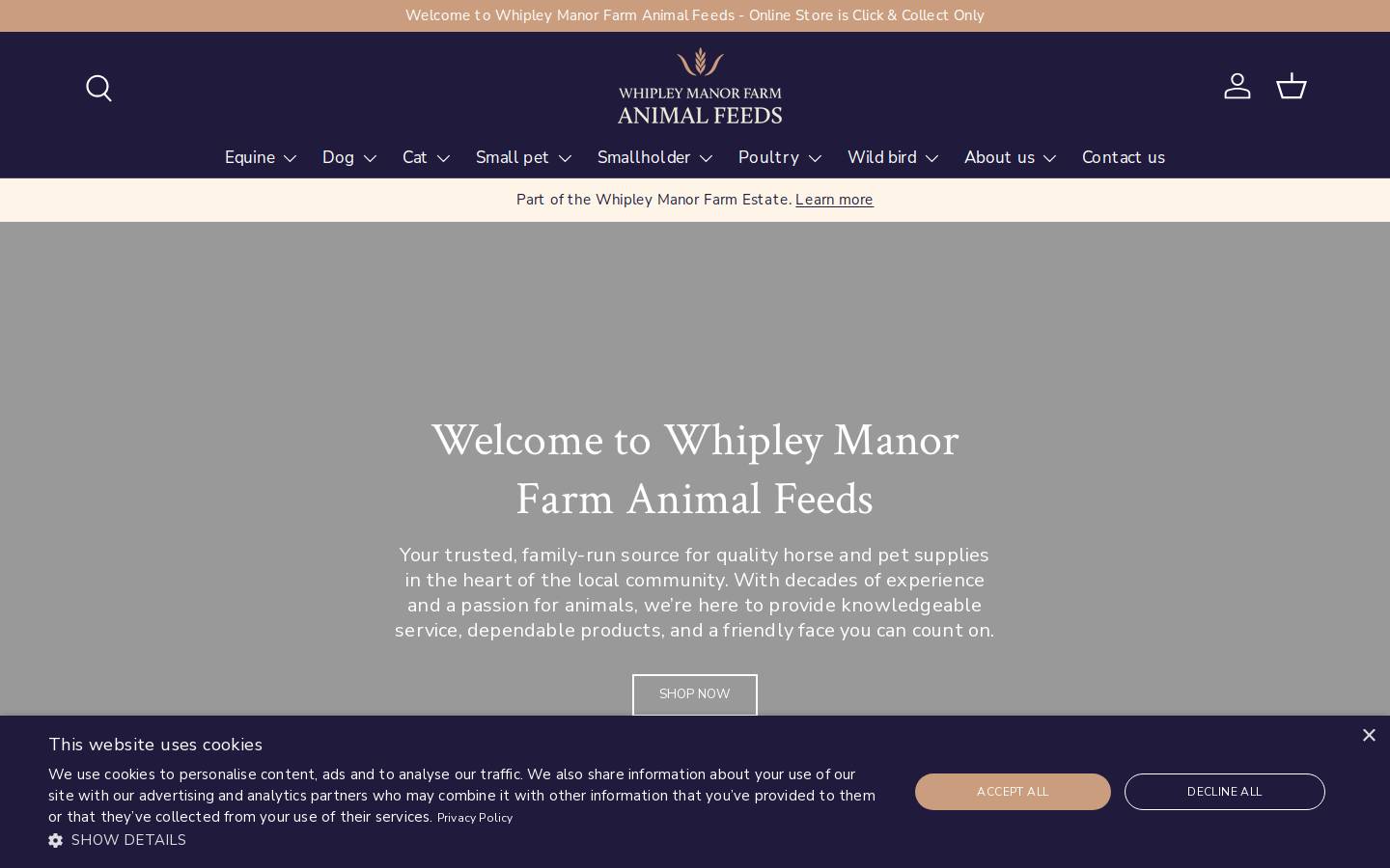 whipleymanorfarm.co.uk homepage screenshot