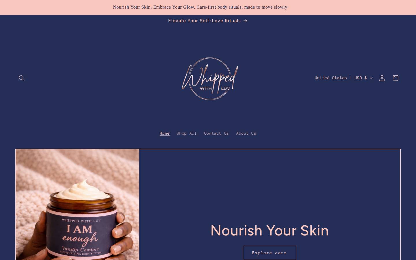 whippedwithluv.com homepage screenshot