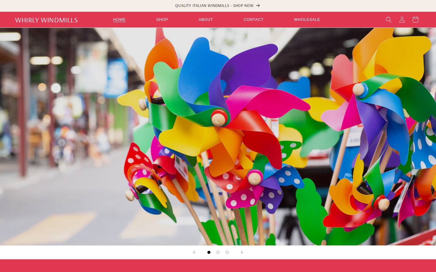 whirly.com.au homepage screenshot