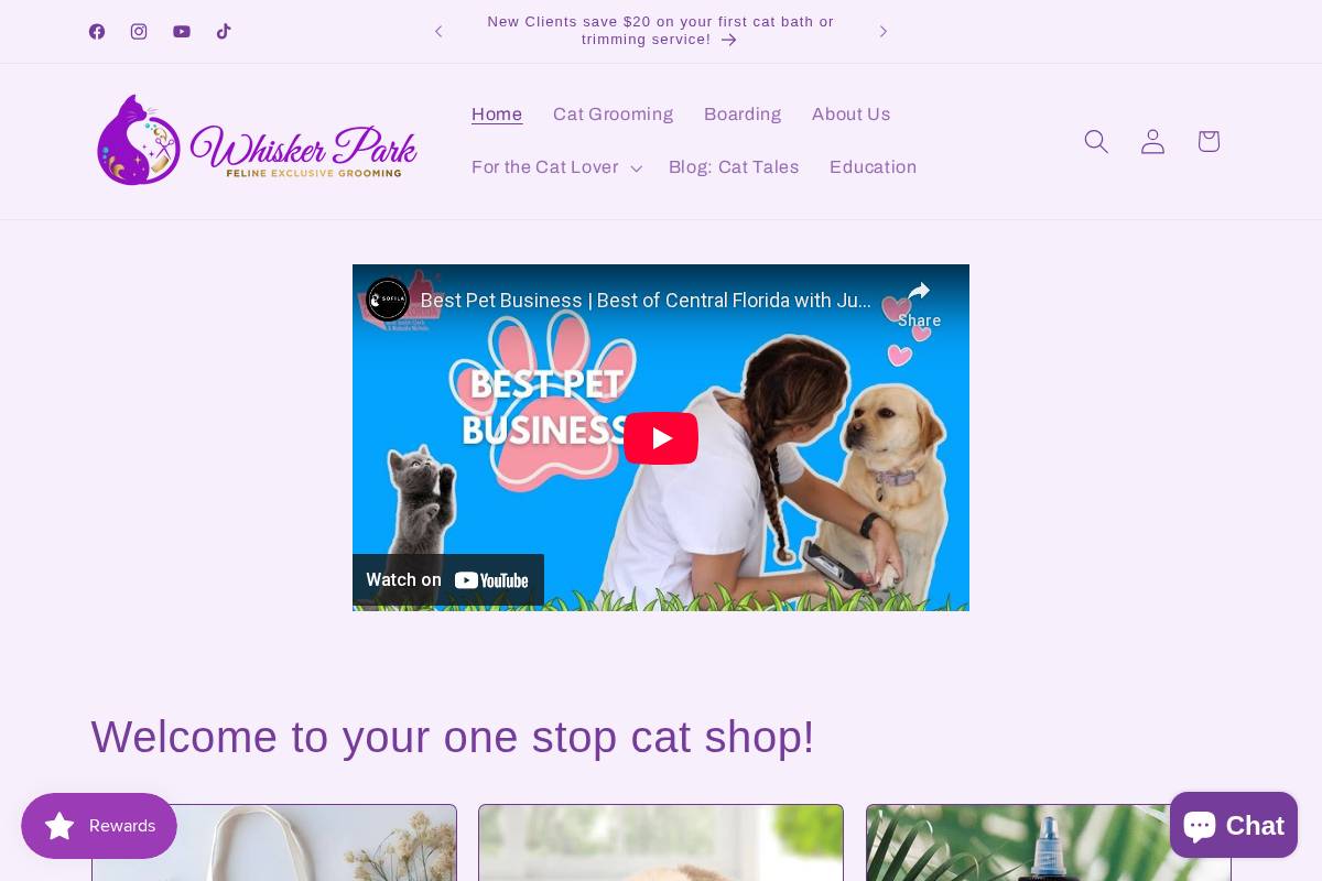 whisker-park.com homepage screenshot