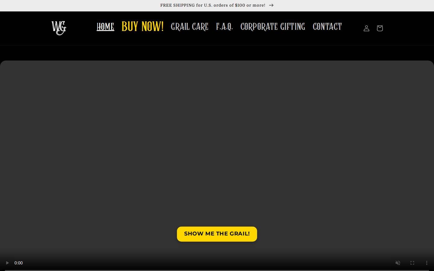 whiskeygrail.com homepage screenshot