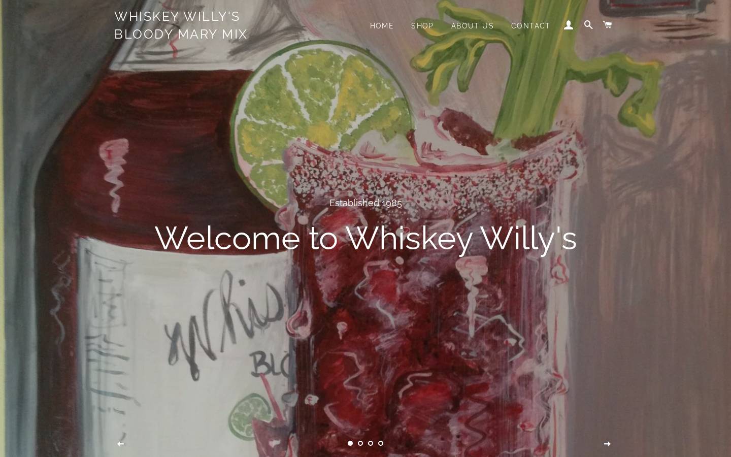 whiskeywillys.net homepage screenshot
