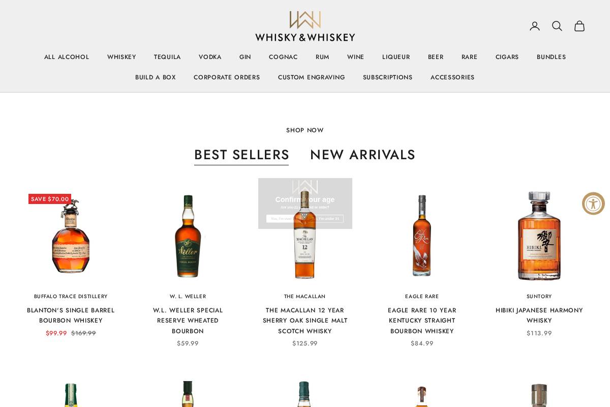 Whiskyandwhiskey homepage screenshot
