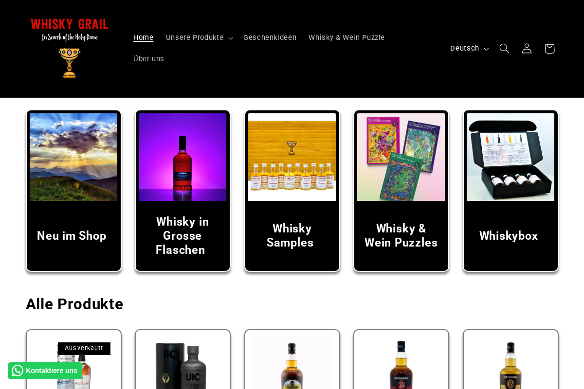 Whisky Grail homepage screenshot