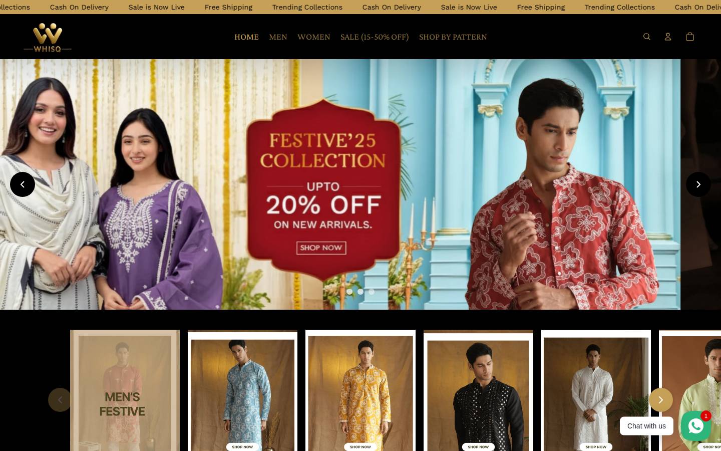 whisq.co.in homepage screenshot