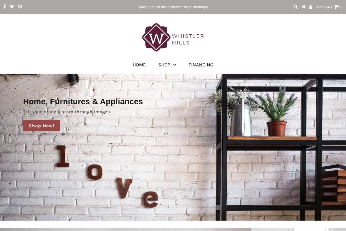 whistlerhills.com homepage screenshot