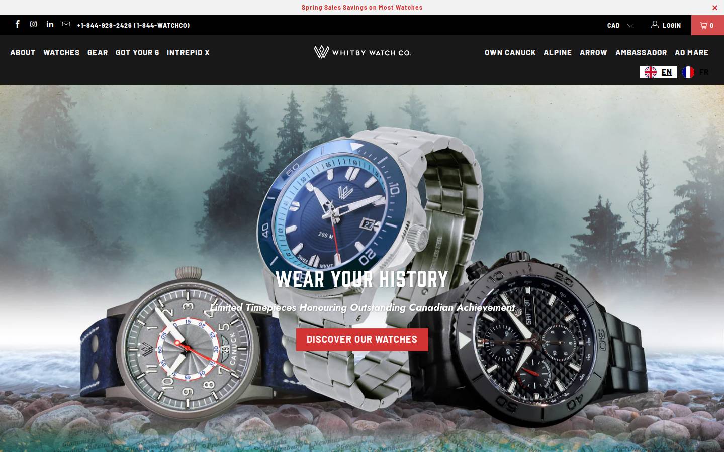 whitbywatchco.com homepage screenshot
