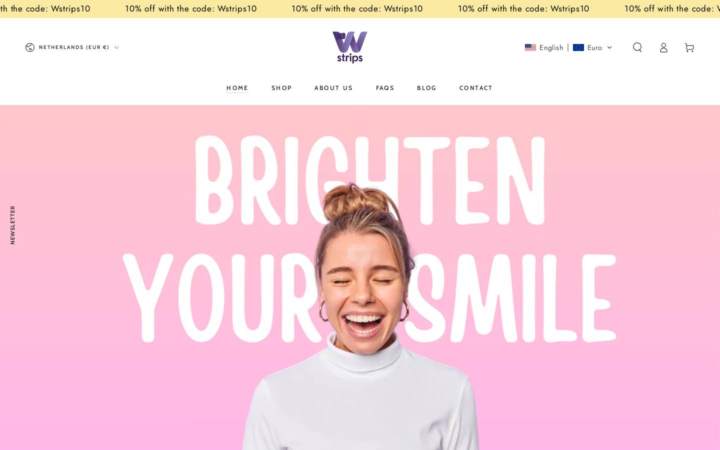 white-strips.nl homepage screenshot
