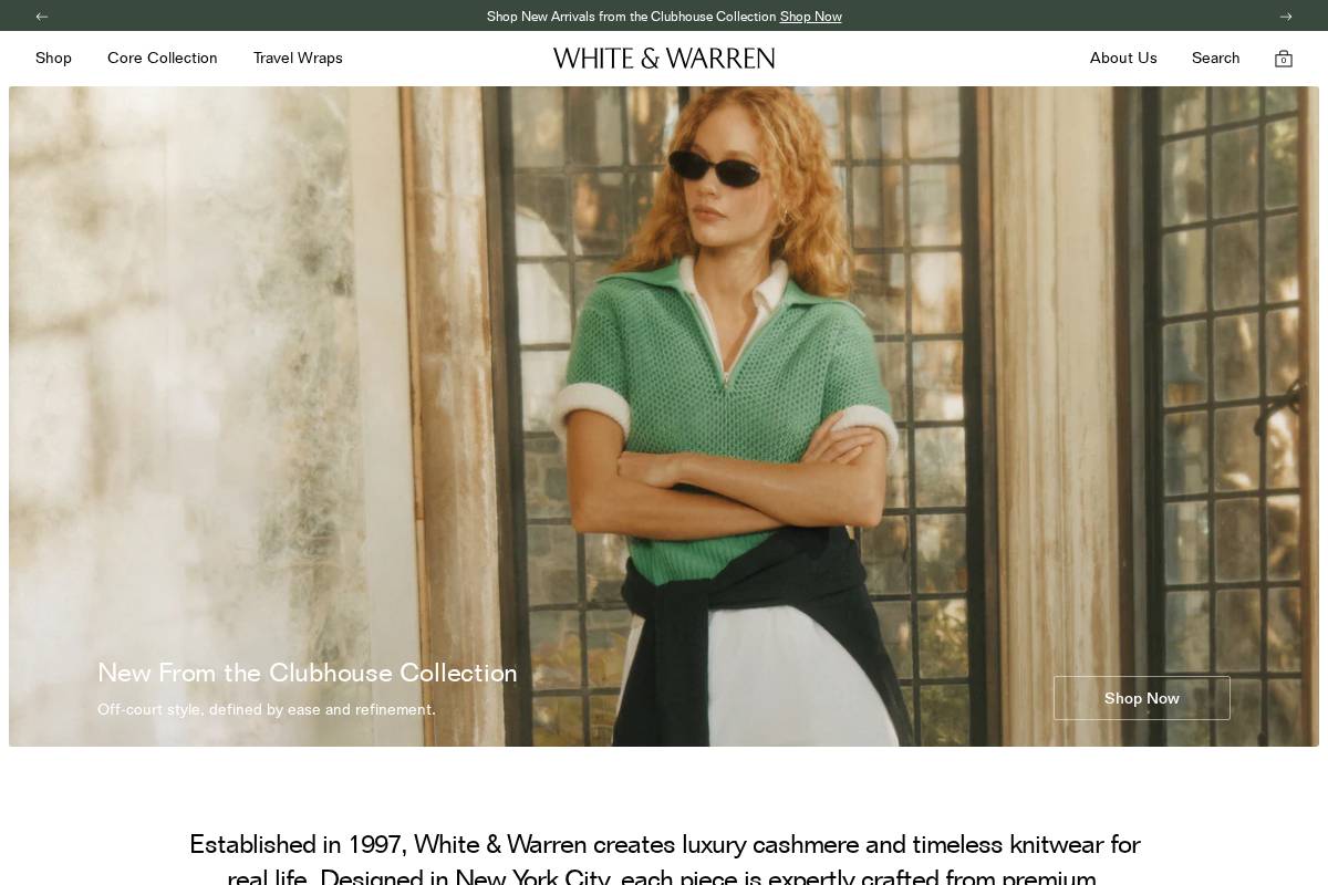 White + Warren homepage screenshot