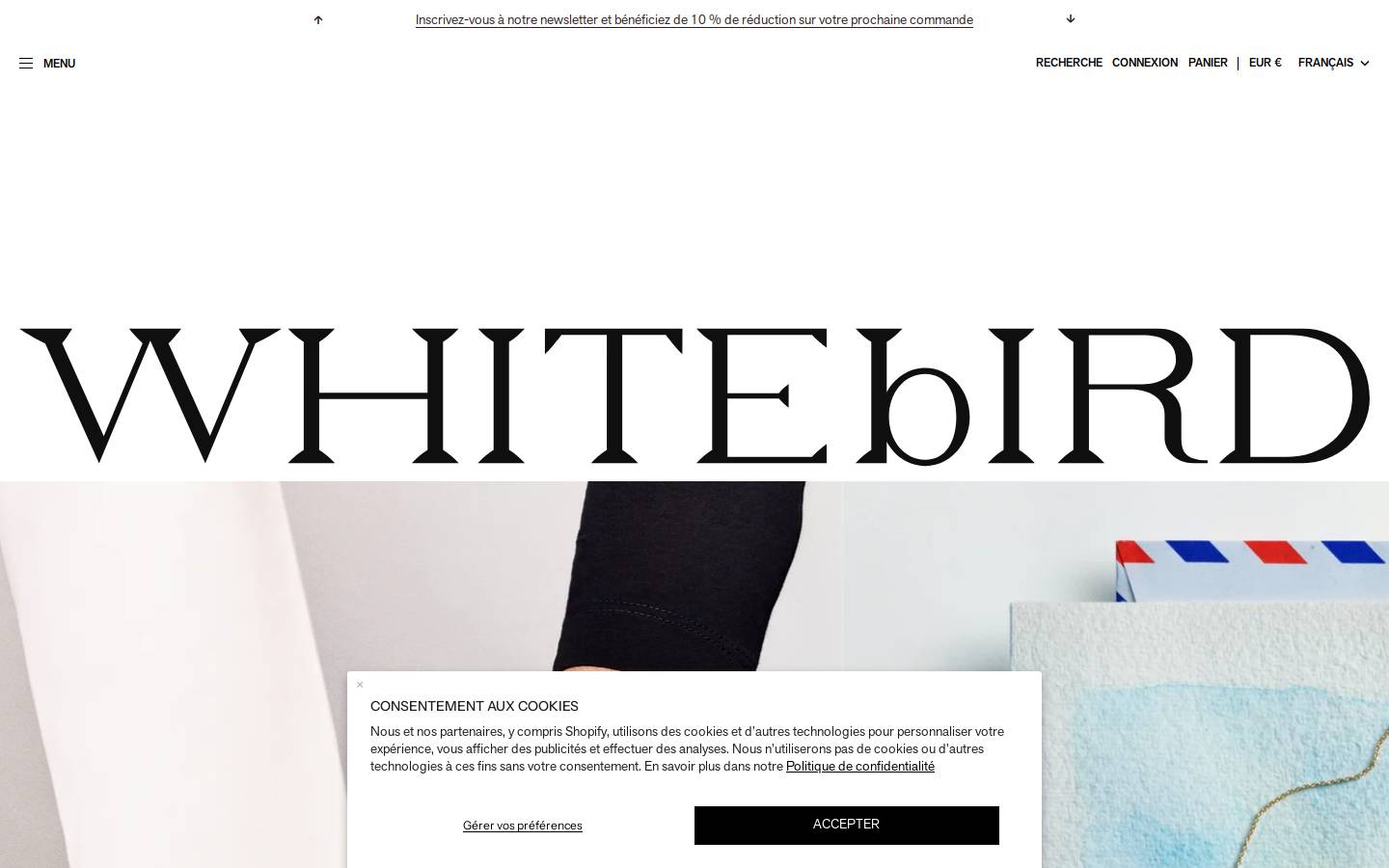 WHITE bIRD homepage screenshot