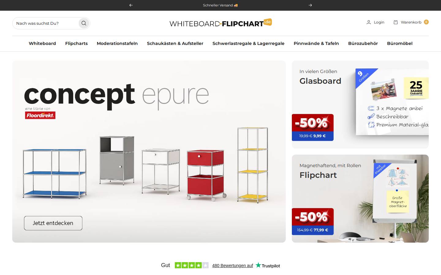Whiteboard Flipchart homepage screenshot