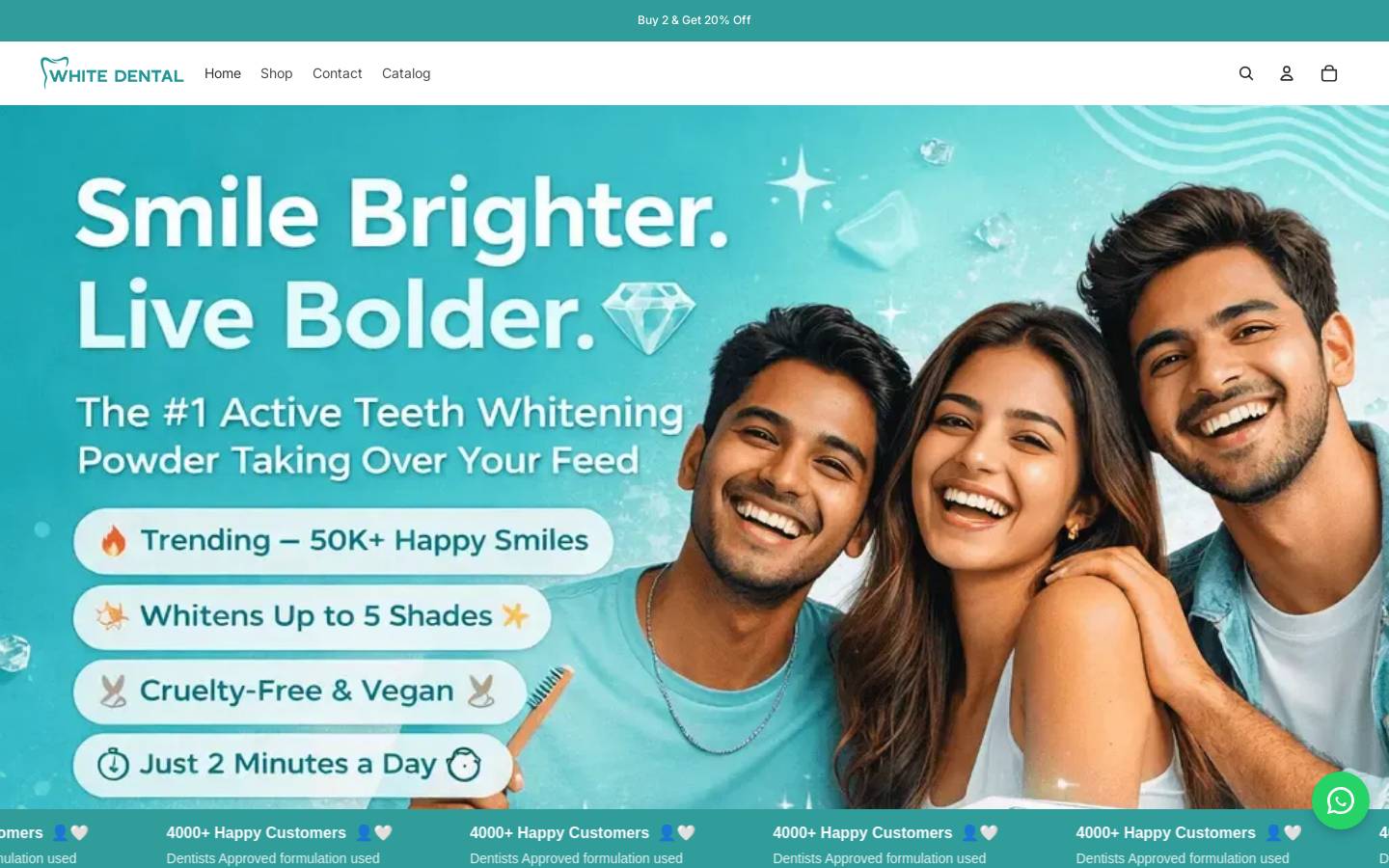 whitedentalco.com homepage screenshot