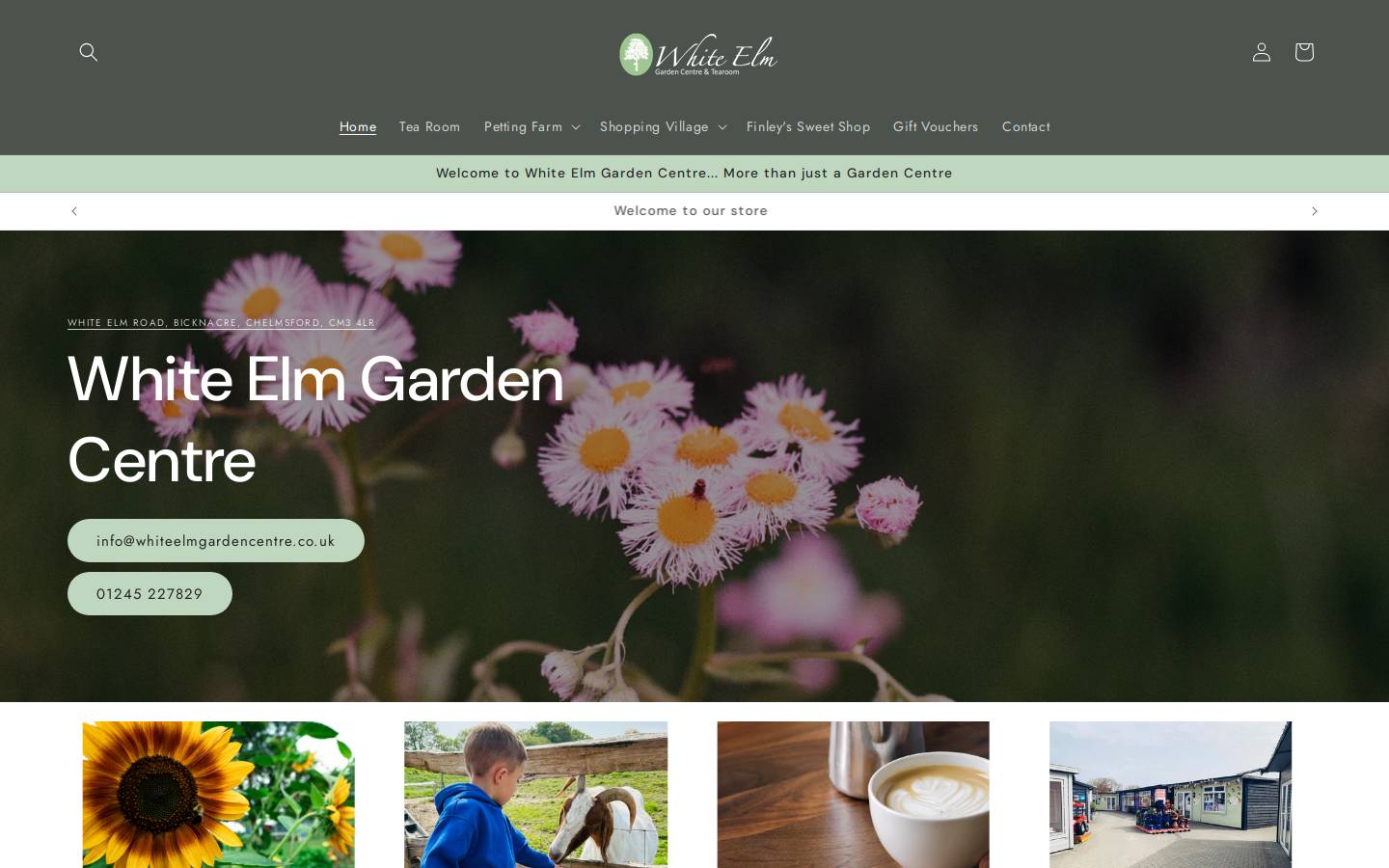 whiteelmgardencentre.com homepage screenshot