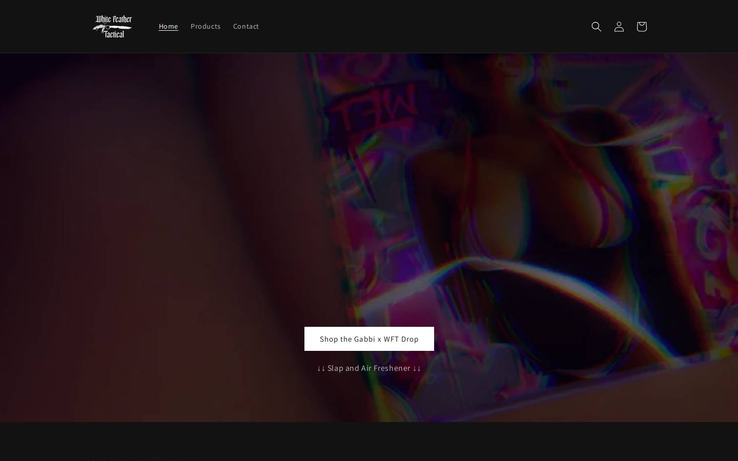 whitefeathertactical.com homepage screenshot