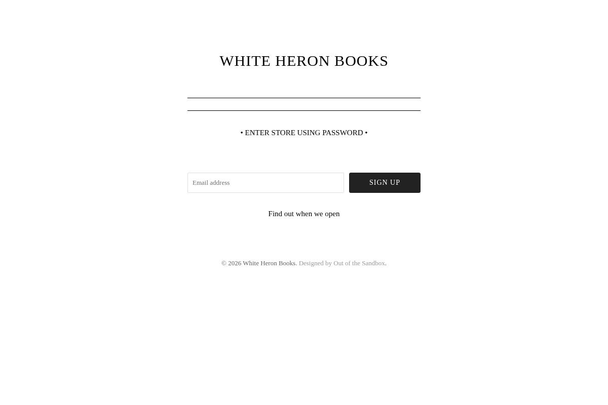 whiteheronbooks.com homepage screenshot