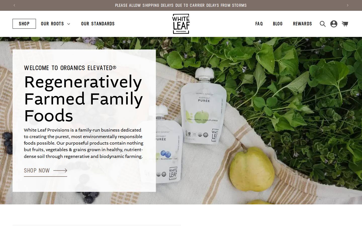 Whiteleafprovisions homepage screenshot