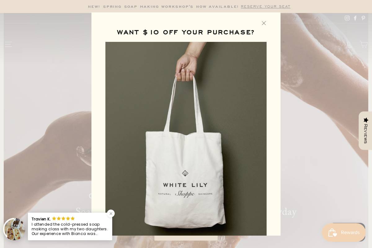 whitelilyshoppe.com homepage screenshot
