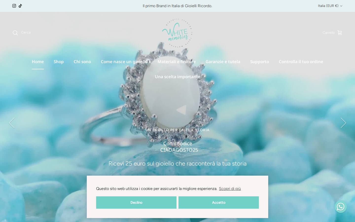 whitememories.shop homepage screenshot
