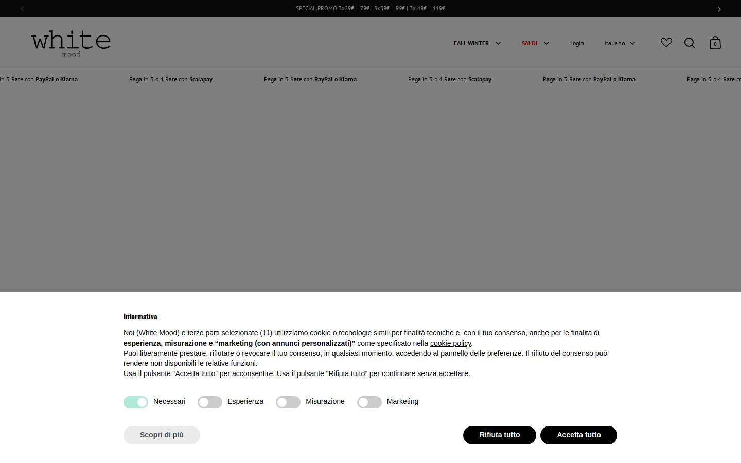 whitemood.it homepage screenshot