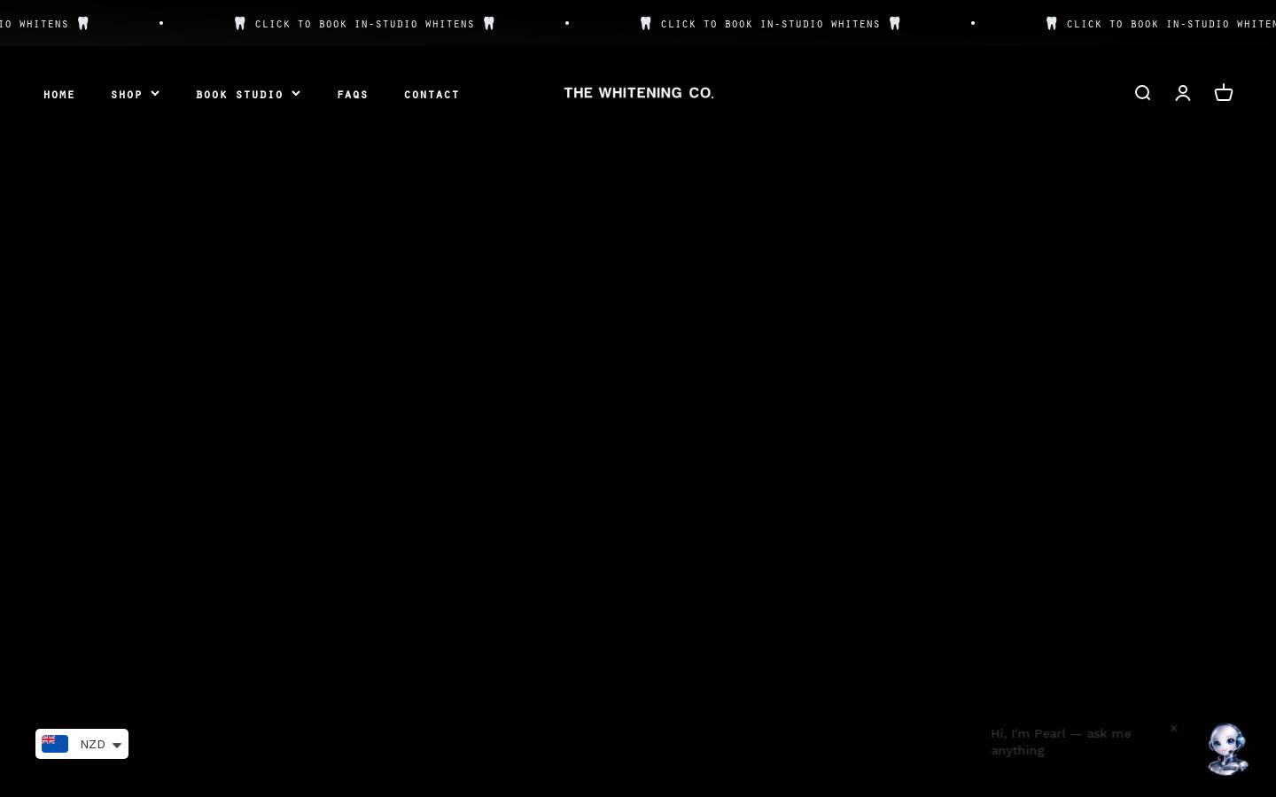 The Whitening Co. homepage screenshot