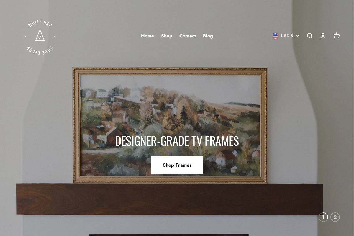 whiteoakhomedecor.com homepage screenshot