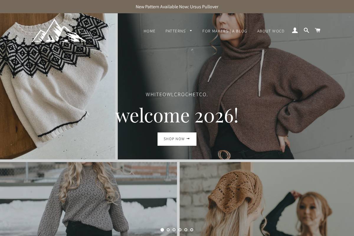 whiteowlcrochetco homepage screenshot